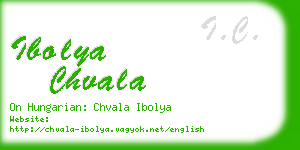 ibolya chvala business card